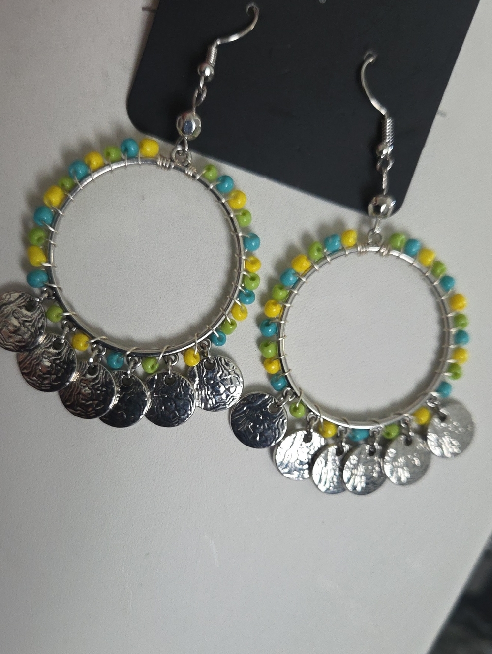 Paparazzi Beaded Hoop Earrings Multi NWT